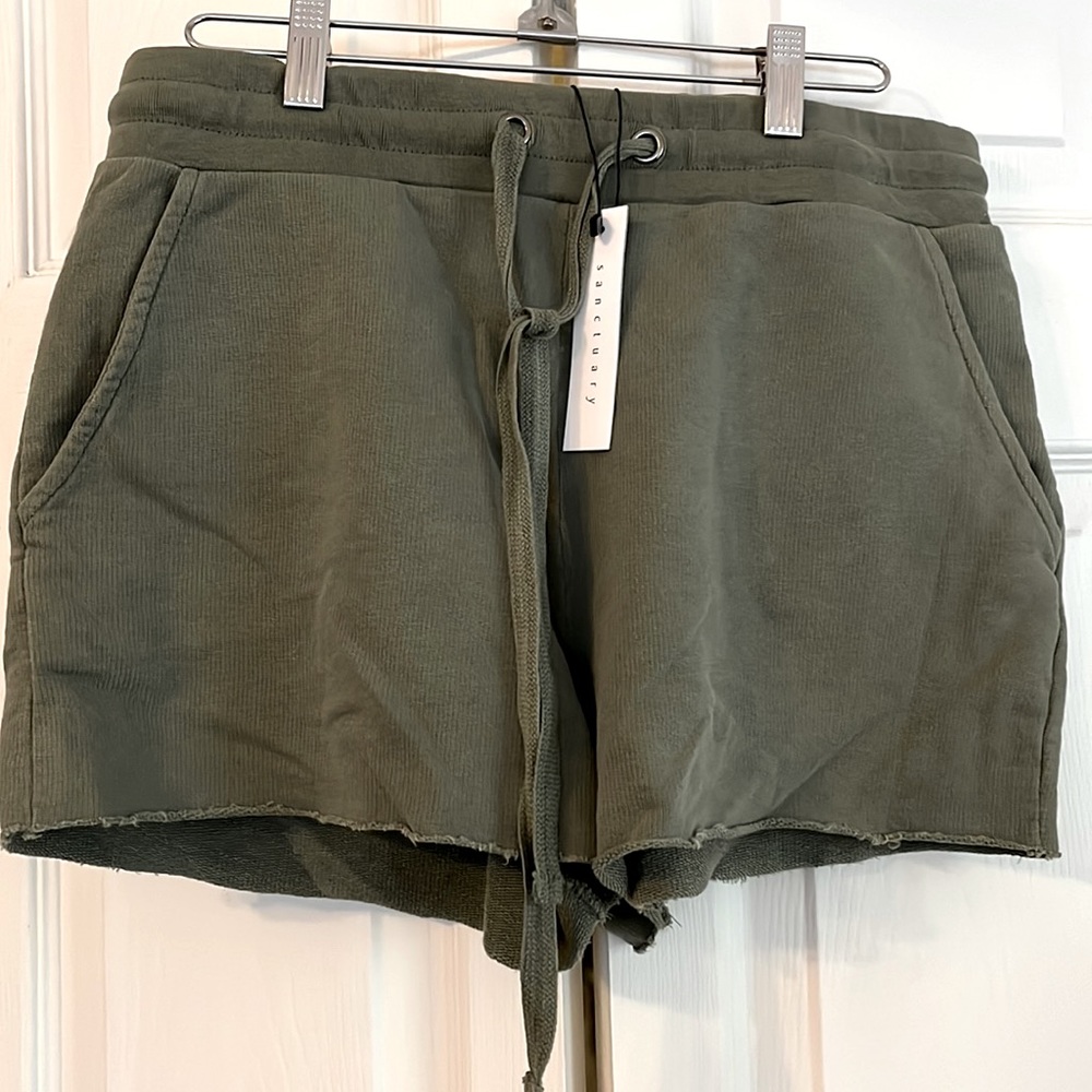 Sanctuary green sweat shorts NWT